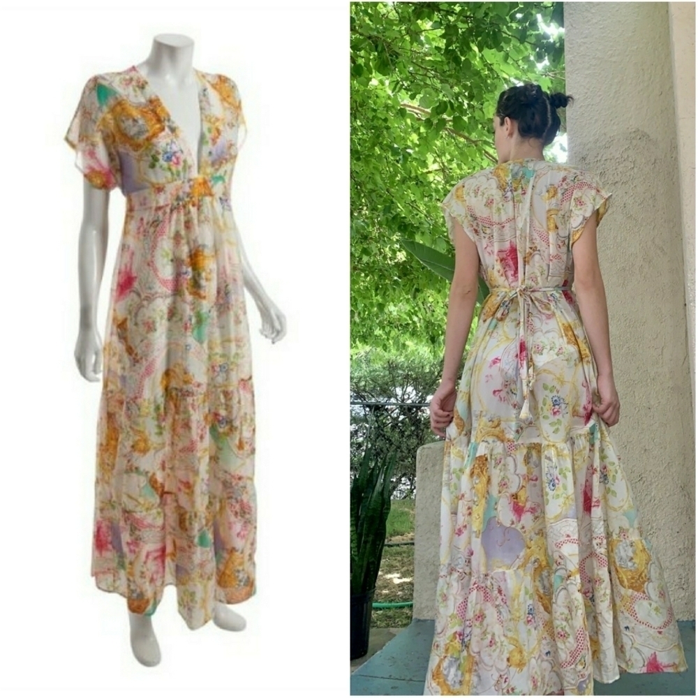 DAUGHTERS OF THE REVOLUTION // ltd ed plunge butterfly print maxi dress - Picture 8 of 16